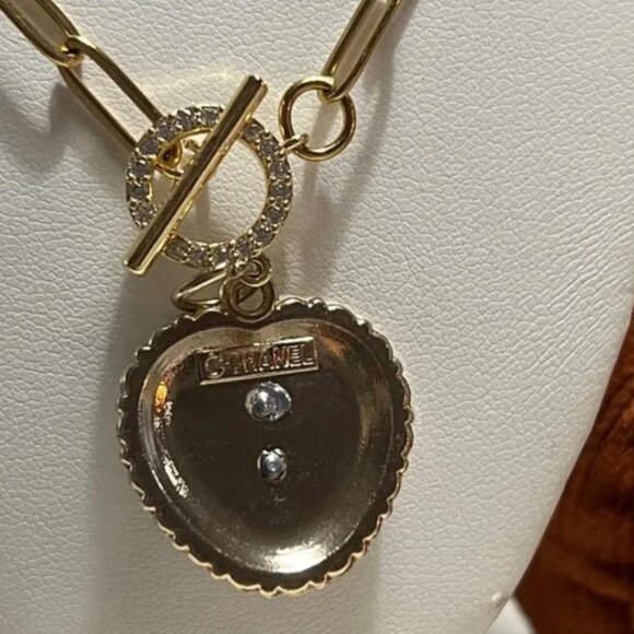 CHANEL authentic charm black,crystal and gold upcycled necklace - Picture 3 of 3